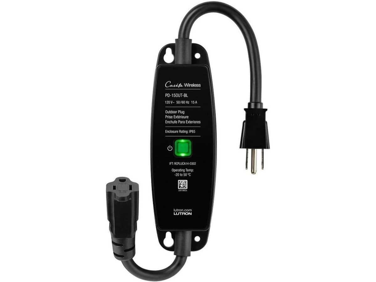 Lutron PD-15OUT-BL Caseta Outdoor Plug In Switch Box - Black