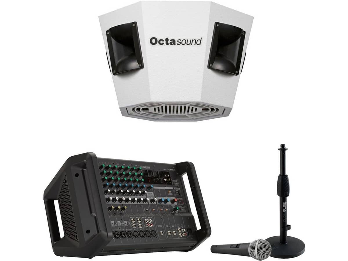 Gymnasium Sound System with Octasound SP820A Loudspeaker and Yamaha Powered Mixer