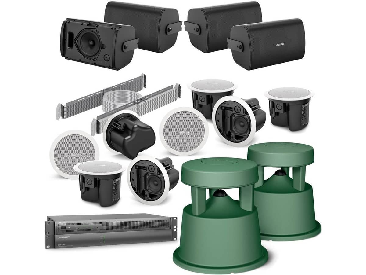 Bose Restaurant Sound System with Background Music and Paging for Indoor and Outdoor Coverage (Up to 4,500 SF)