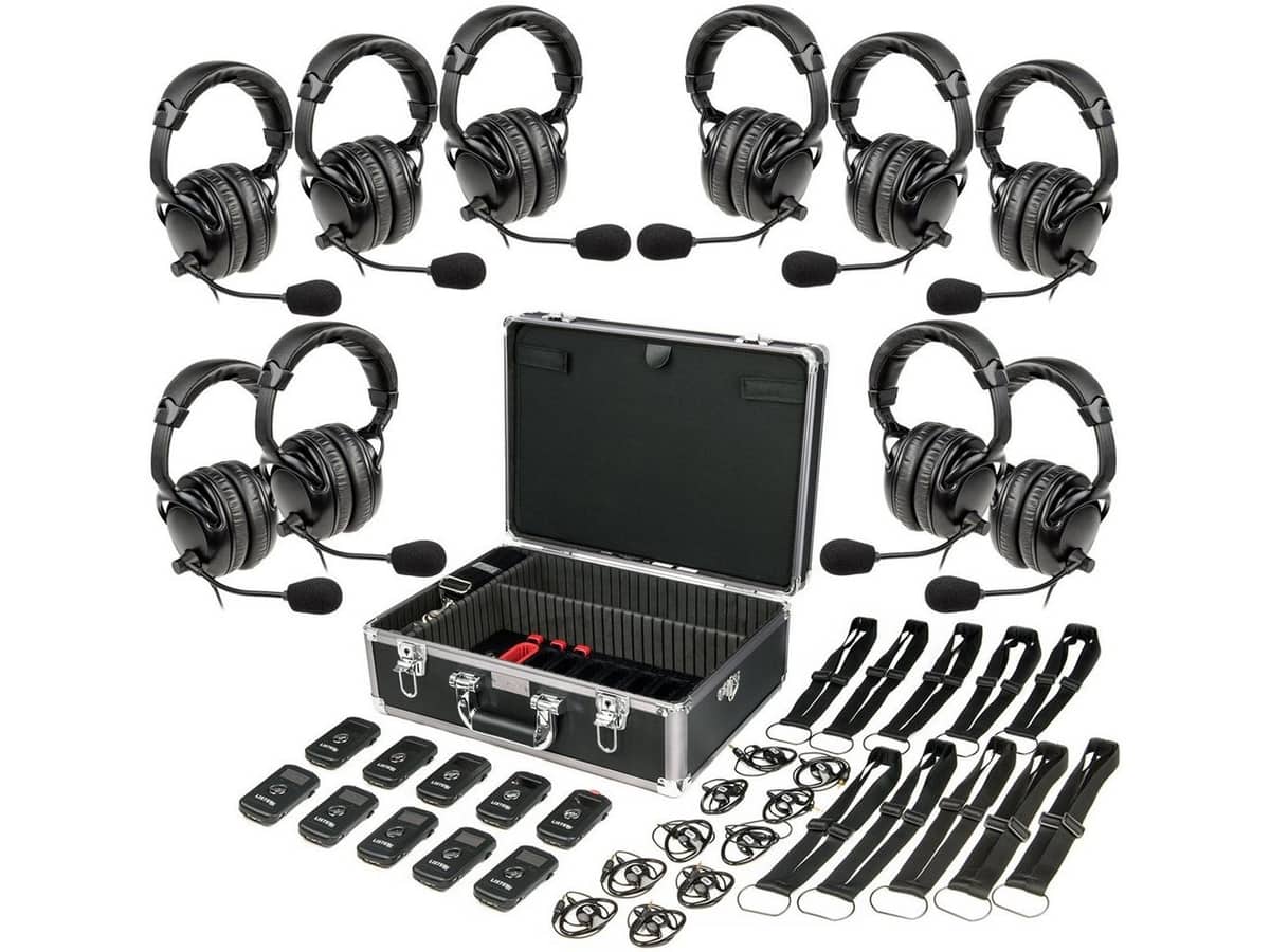 Industrial Wireless Headset Intercom System for Two-Way Communication in Manufacturing Facilities, Processing Plants and Factories