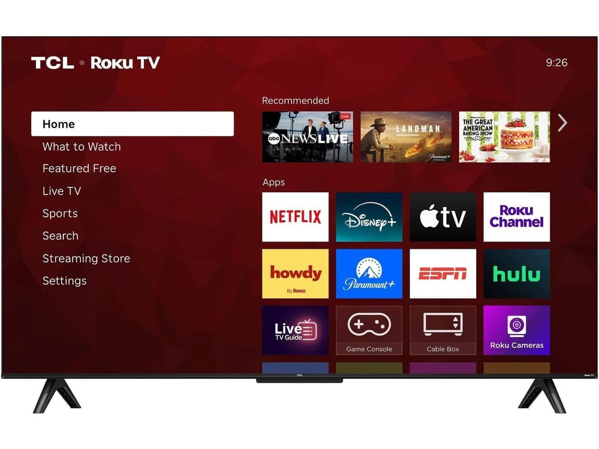 S55LR Class 4K UHD TV, 60Hz, with Roku TV - front view